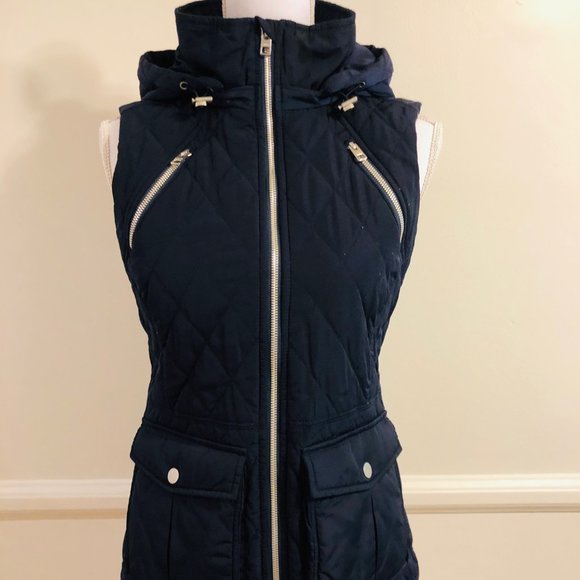Athleta Jackets & Coats Athleta Quilted Vest W Detachable Hood Xs